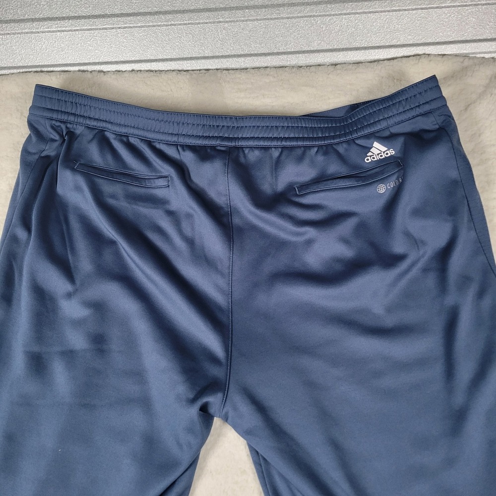 Adidas Jogger Pants Mens 2XL Navy Blue Recycled Polyester Tapered ADX9486F23 - Picture 11 of 13